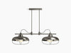 MODERN FARM 2-LIGHT LINEAR CHANDELIER XL