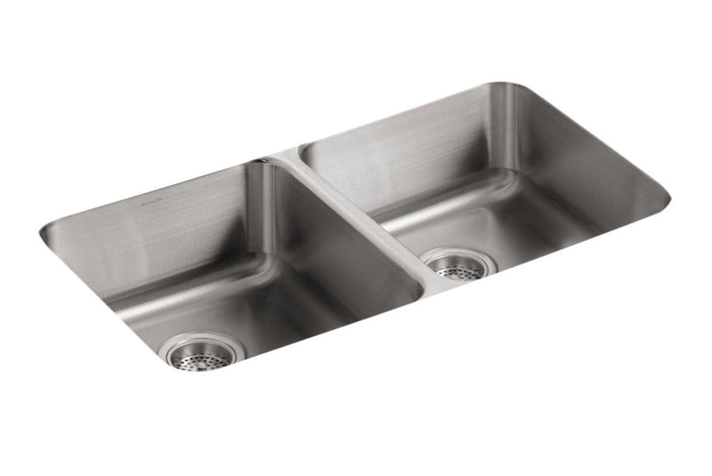 UNDERTONE® 31-1/2 X 18 X 7-3/4 INCHES UNDER-MOUNT DOUBLE-EQUAL BOWL KITCHEN SINK