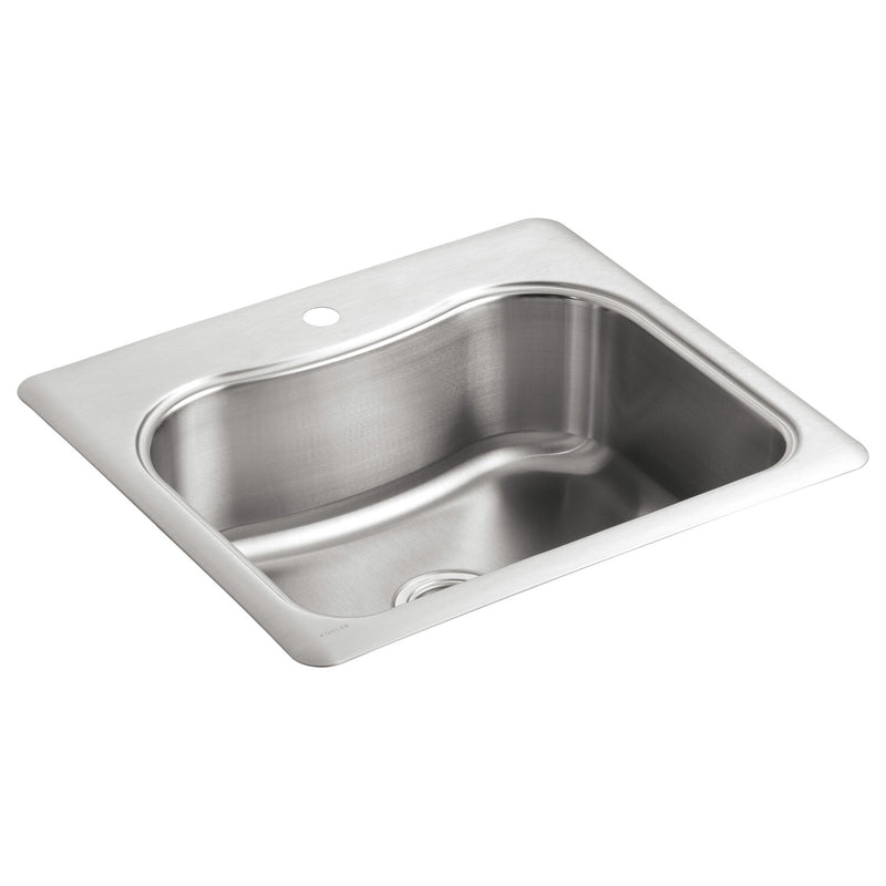 STACCATO™ 25 X 22 X 8-5/16 INCHES TOP-MOUNT SINGLE-BOWL KITCHEN SINK WITH SINGLE FAUCET HOLE