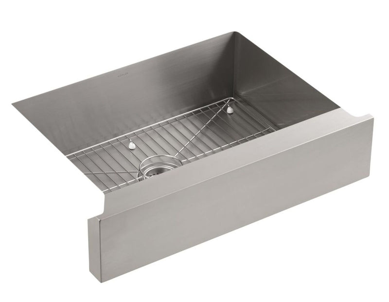 VAULT™ 29-1/2 X 21-1/4 X 9-5/16 INCHES UNDER-MOUNT SINGLE-BOWL KITCHEN SINK, STAINLESS STEEL WITH SHORT APRON FOR 30 CABINET