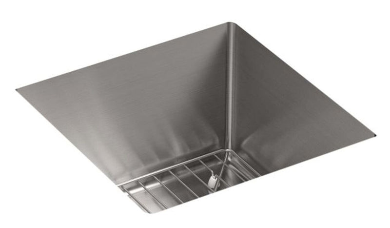 STRIVE® 15 X 15 X 9-5/16 INCHES UNDER-MOUNT BAR SINK WITH SINK RACK