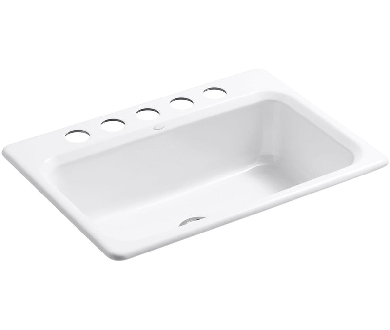 BAKERSFIELD™ 31 X 22 X 8-5/8 INCHES UNDER-MOUNT SINGLE-BOWL KITCHEN SINK WITH 5 FAUCET HOLES