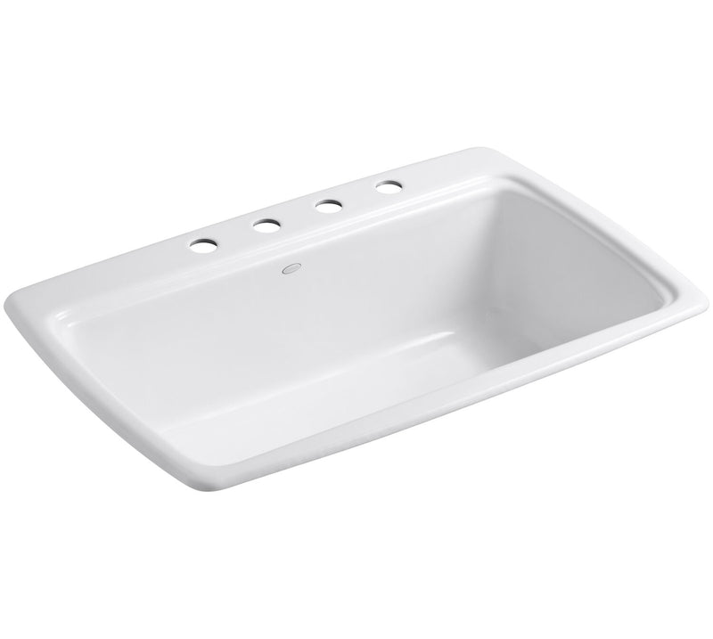 CAPE DORY® 33 X 22 X 9-5/8 INCHES TOP-MOUNT SINGLE-BOWL KITCHEN SINK WITH 4 FAUCET HOLES