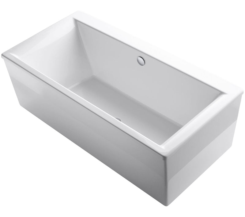 STARGAZE® 72 X 36 INCHES FREESTANDING BATHTUB WITH STRAIGHT SHROUD AND CENTER DRAIN