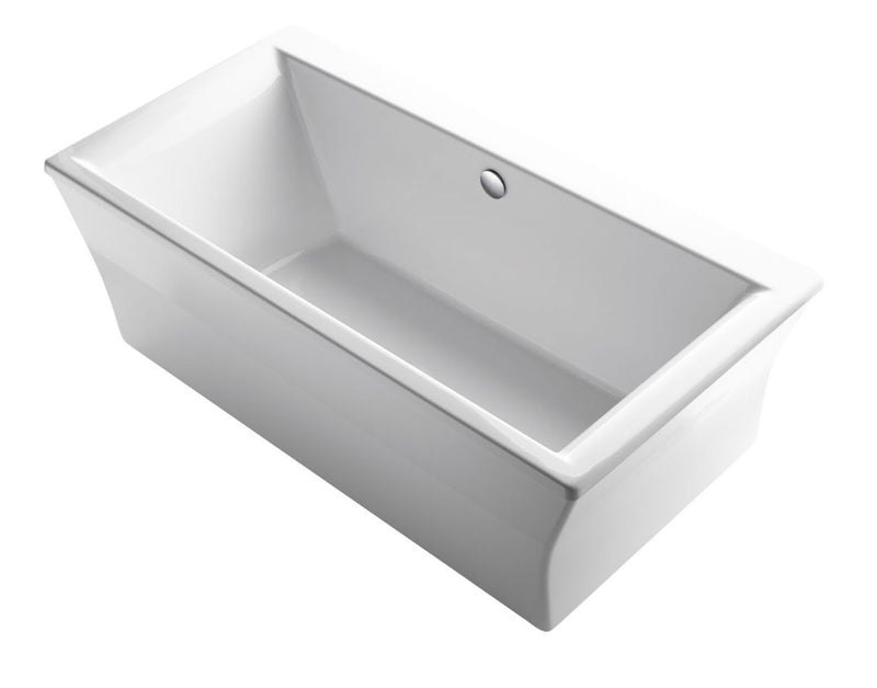 STARGAZE® 72 X 36 INCHES FREESTANDING BATHTUB WITH FLUTED SHROUD AND CENTER DRAIN