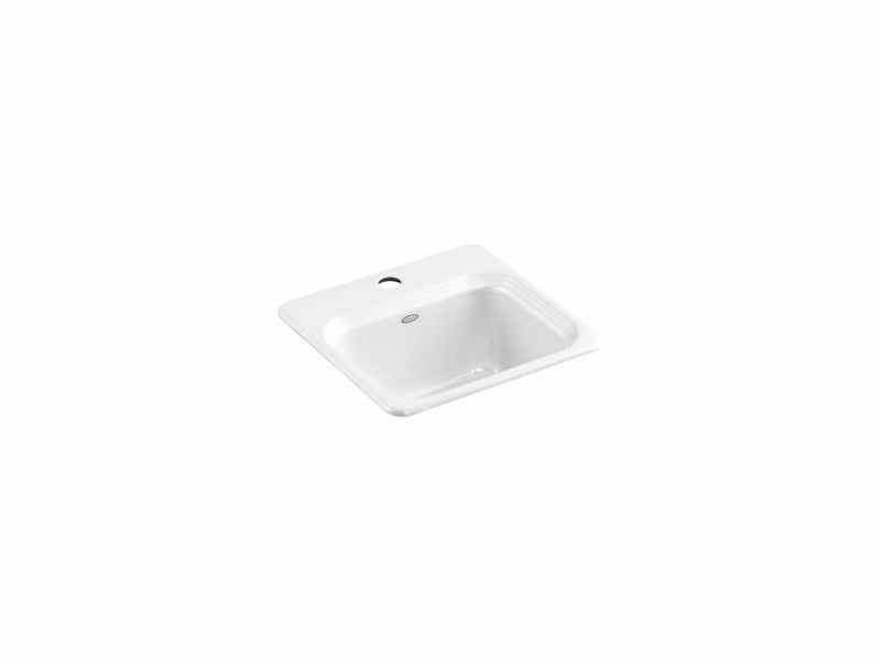 NORTHLAND™ 15 X 15 X 7-5/8 INCHES TOP-MOUNT BAR SINK WITH SINGLE FAUCET HOLE