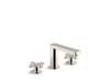COMPOSED WIDESPREAD BATHROOM SINK FAUCET WITH CROSS HANDLES