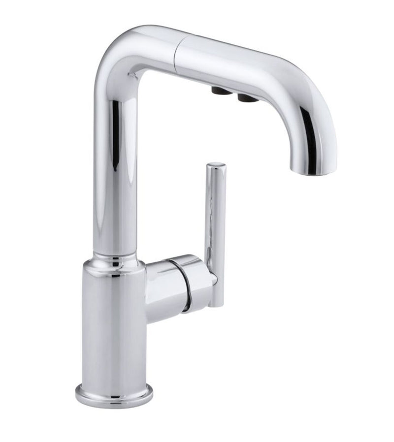 PURIST® SINGLE-HOLE KITCHEN SINK FAUCET WITH 7-INCH PULL-OUT SPOUT