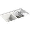 RIVERBY 33" UNDERMOUNT DOUBLE-BOWL WORKSTATION KITCHEN SINK