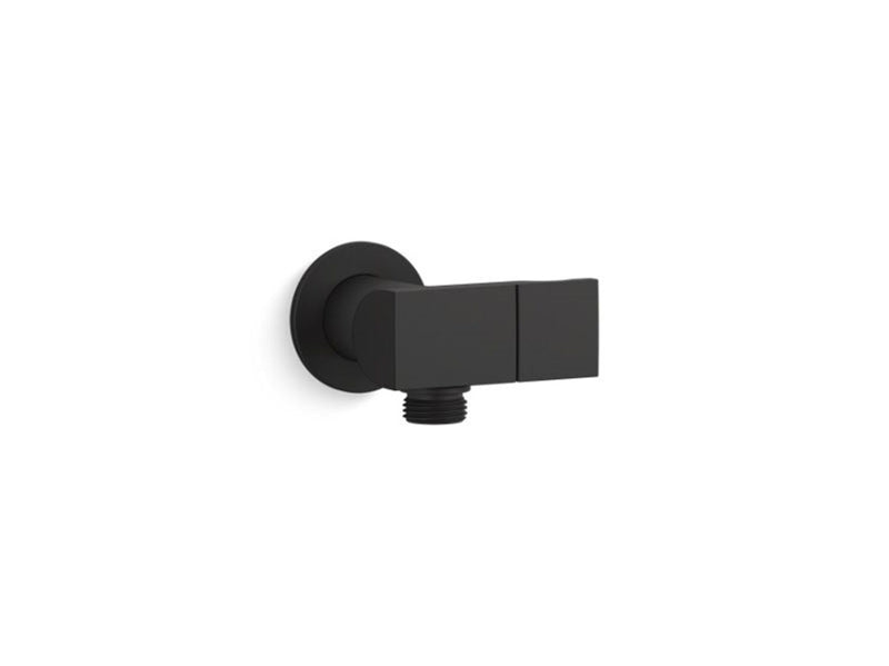 EXHALE WALL-MOUNT HANDSHOWER HOLDER WITH SUPPLY ELBOW AND CHECK VALVE