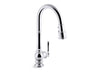 ARTIFACTS PULL-DOWN KITCHEN SINK FAUCET WITH THREE-FUNCTION SPRAYHEAD