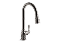 ARTIFACTS PULL-DOWN KITCHEN SINK FAUCET WITH THREE-FUNCTION SPRAYHEAD