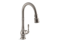 ARTIFACTS PULL-DOWN KITCHEN SINK FAUCET WITH THREE-FUNCTION SPRAYHEAD