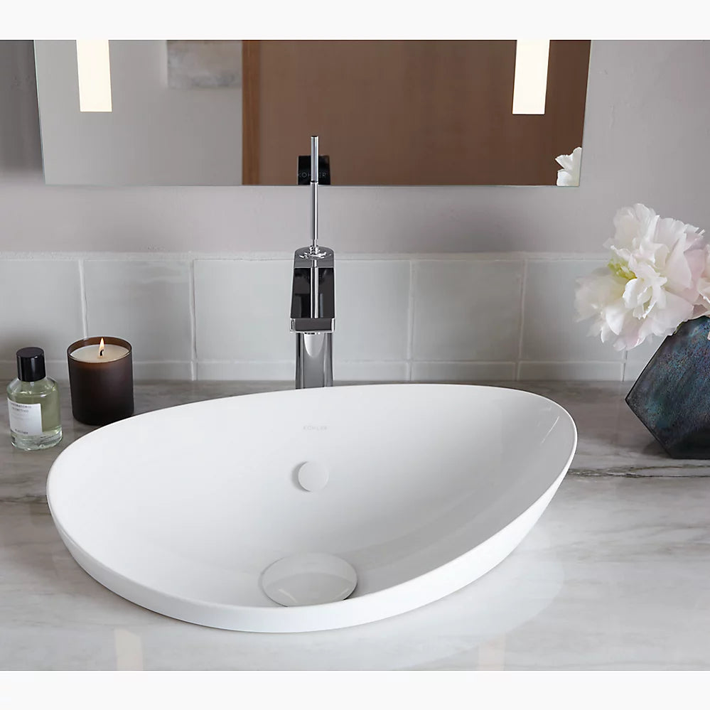 VEIL™ 21" OVAL SEMI-RECESSED VESSEL BATHROOM SINK