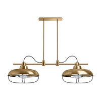 MODERN FARM 2-LIGHT LINEAR CHANDELIER XL