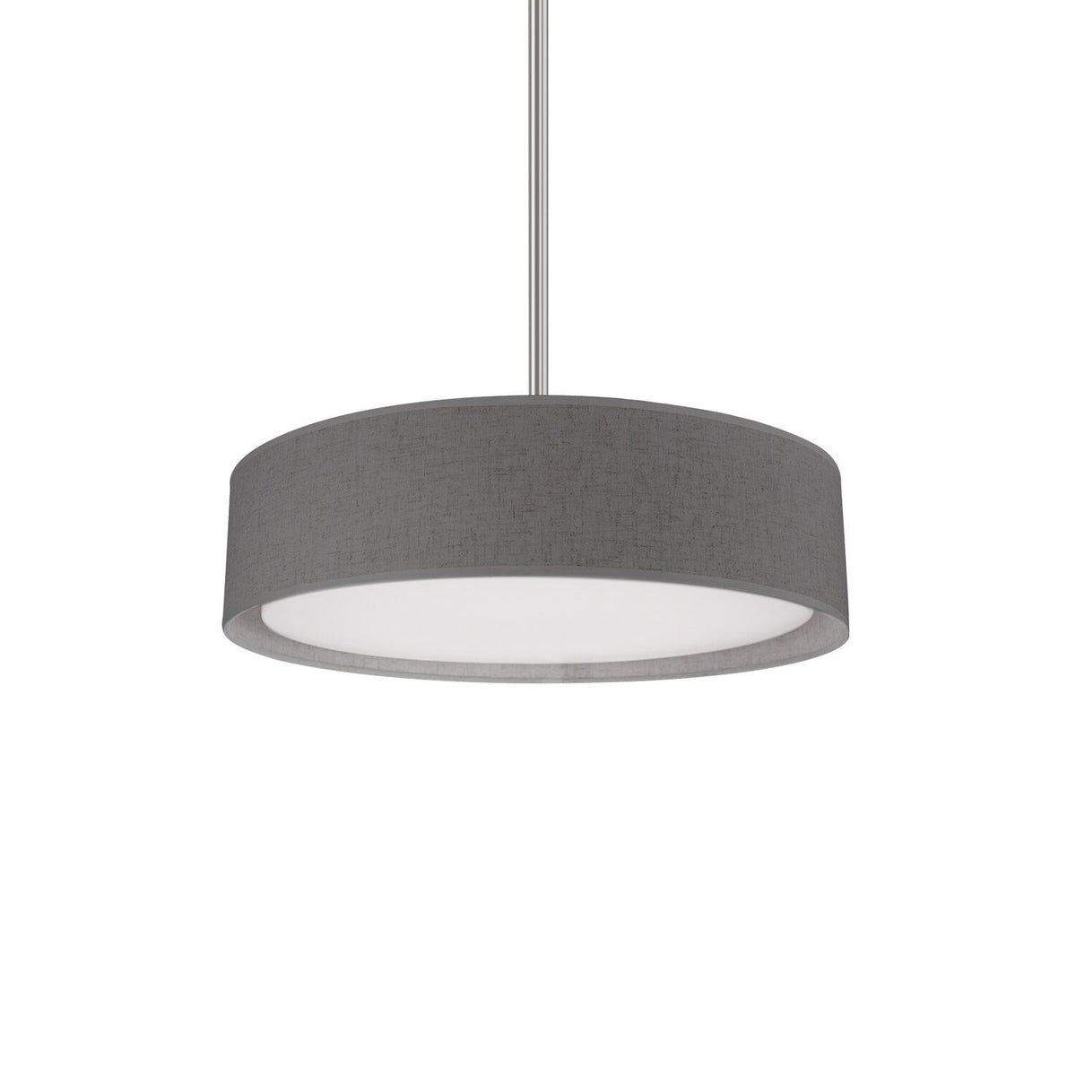 DALTON 16-INCH ROUND LED PENDANT LIGHT WITH COLOURED HAND TAILORED TEXTURED FABRIC SHADE