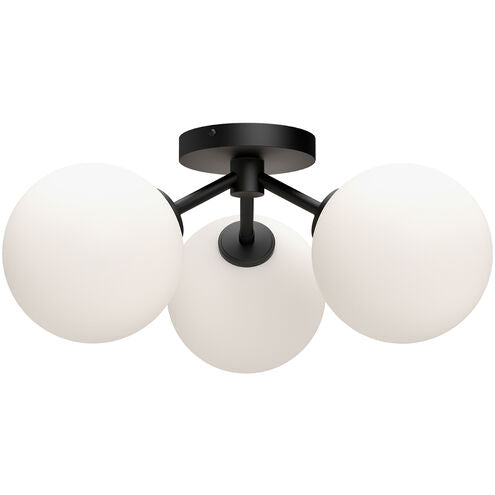 CASSIA 17" SEMI-FLUSH MOUNT WITH OPAL GLASS