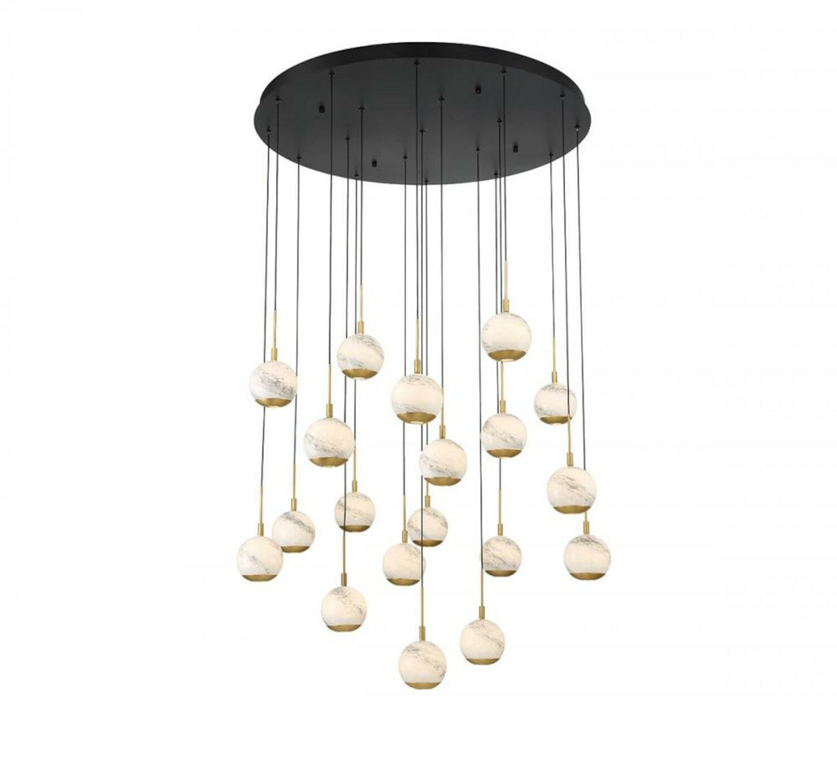 BAVENO 19 LIGHT ROUND LED CHANDELIER