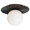 MODERN RUFF 1 LIGHT FLUSH MOUNT