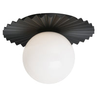 MODERN RUFF 1 LIGHT FLUSH MOUNT