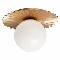 MODERN RUFF 1 LIGHT FLUSH MOUNT