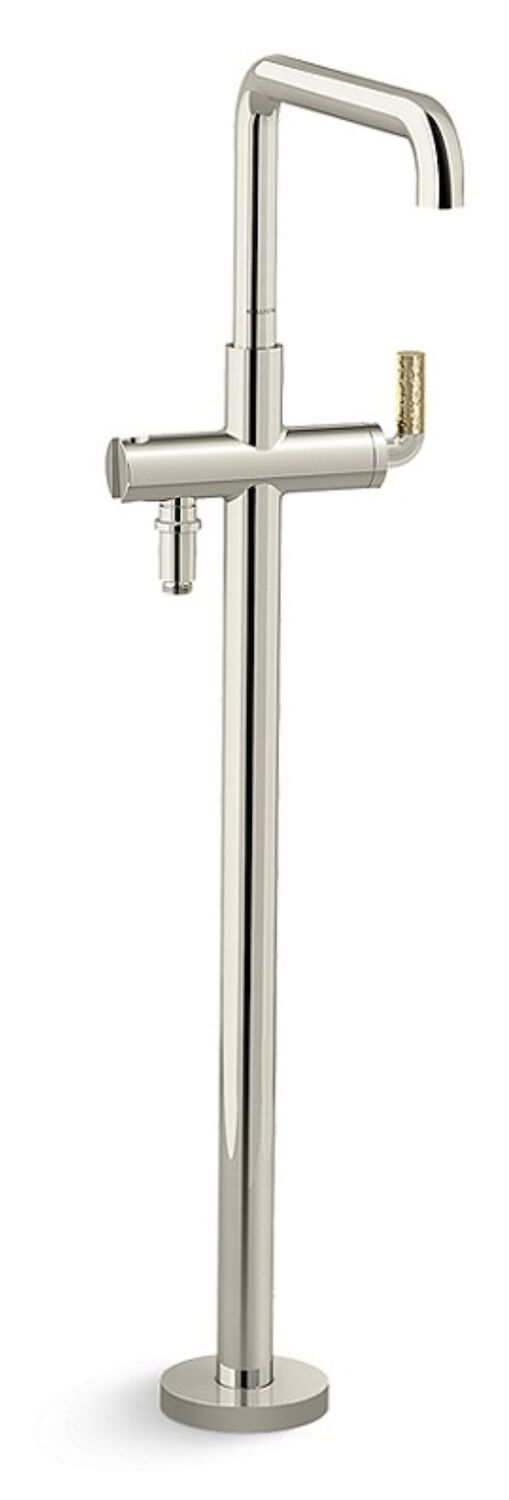ONE FREESTANDING BATH FAUCET WITH P.E. GUERIN HANDLE