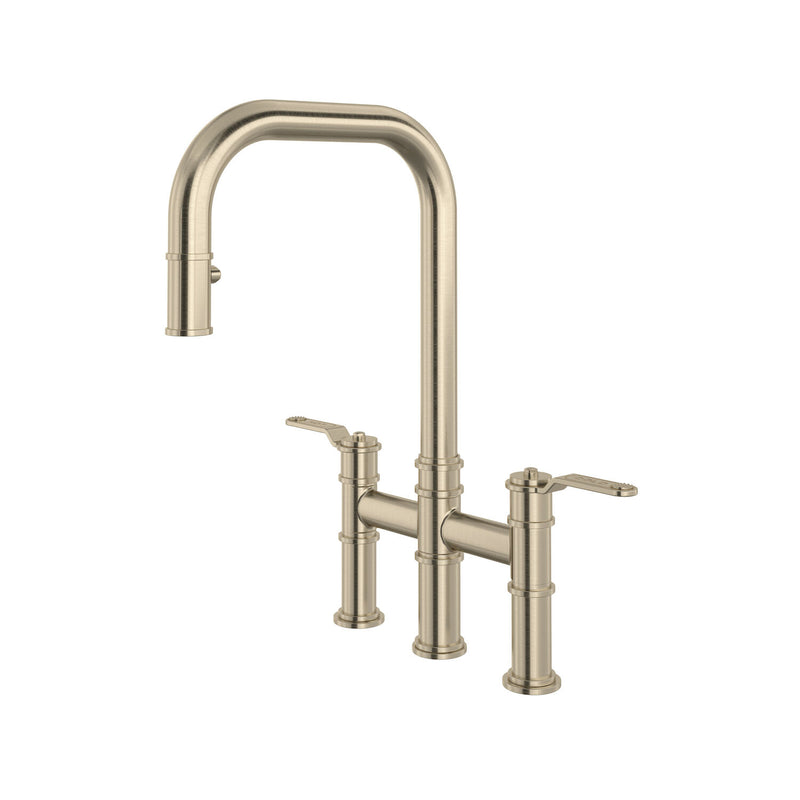 ARMSTRONG™ PULL-DOWN BRIDGE KITCHEN FAUCET WITH U-SPOUT