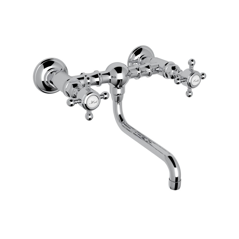 ACQUI® WALL MOUNT BRIDGE LAVATORY FAUCET (CROSS HANDLE)