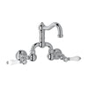 ACQUI® WALL MOUNT BRIDGE LAVATORY FAUCET WITH COLUMN SPOUT