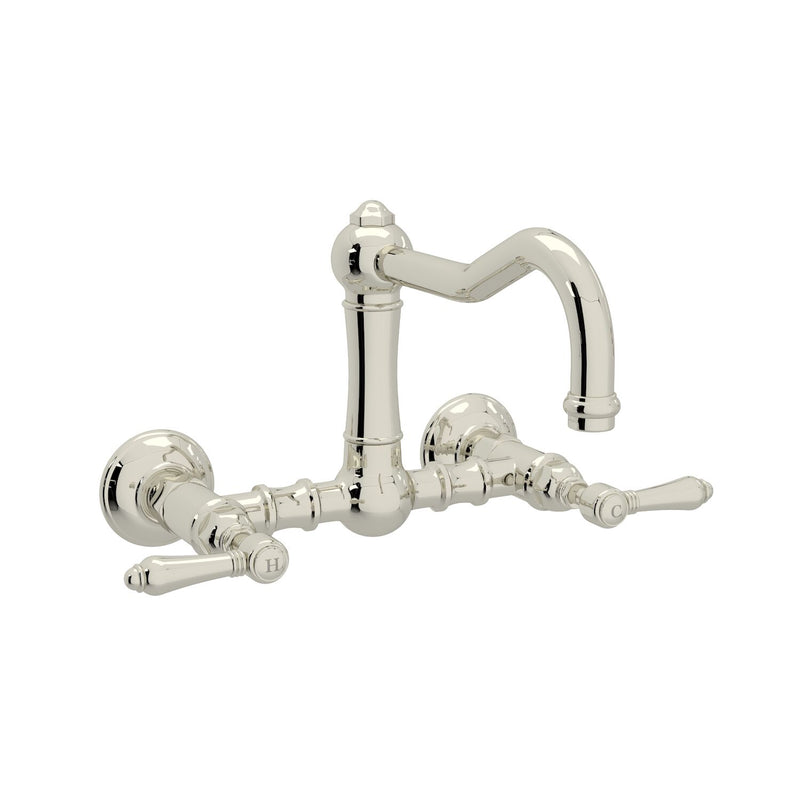 ACQUI® WALL MOUNT BRIDGE KITCHEN FAUCET WITH COLUMN SPOUT (LEVER HANDLE)