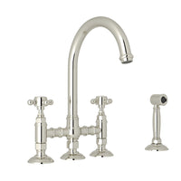 SAN JULIO® BRIDGE KITCHEN FAUCET WITH SIDE SPRAY (CROSS HANDLE)