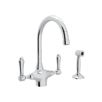 SAN JULIO® TWO HANDLE KITCHEN FAUCET WITH SIDE SPRAY (LEVER HANDLE)