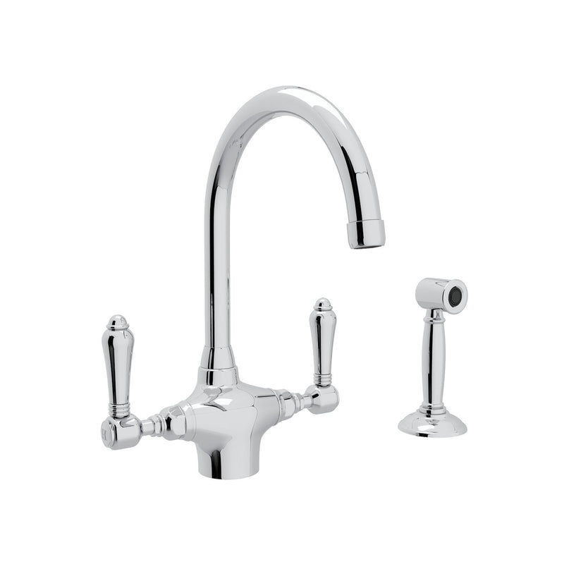 SAN JULIO® TWO HANDLE KITCHEN FAUCET WITH SIDE SPRAY (LEVER HANDLE)