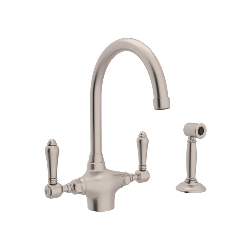 SAN JULIO® TWO HANDLE KITCHEN FAUCET WITH SIDE SPRAY (LEVER HANDLE)