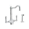 ACQUI® TWO HANDLE KITCHEN FAUCET WITH SIDE SPRAY (LEVER HANDLE)