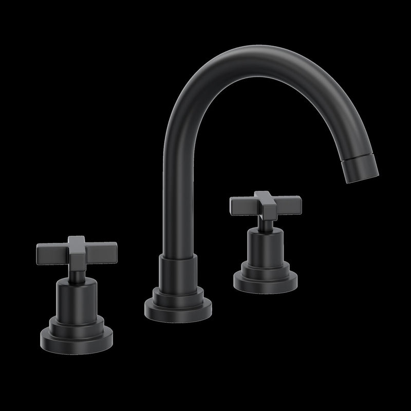 LOMBARDIA® WIDESPREAD LAVATORY FAUCET WITH C-SPOUT (CROSS HANDLE)