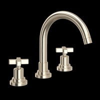 LOMBARDIA® WIDESPREAD LAVATORY FAUCET WITH C-SPOUT (CROSS HANDLE)