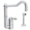ACQUI® EXTENDED SPOUT KITCHEN FAUCET WITH SIDE SPRAY (LEVER HANDLE)