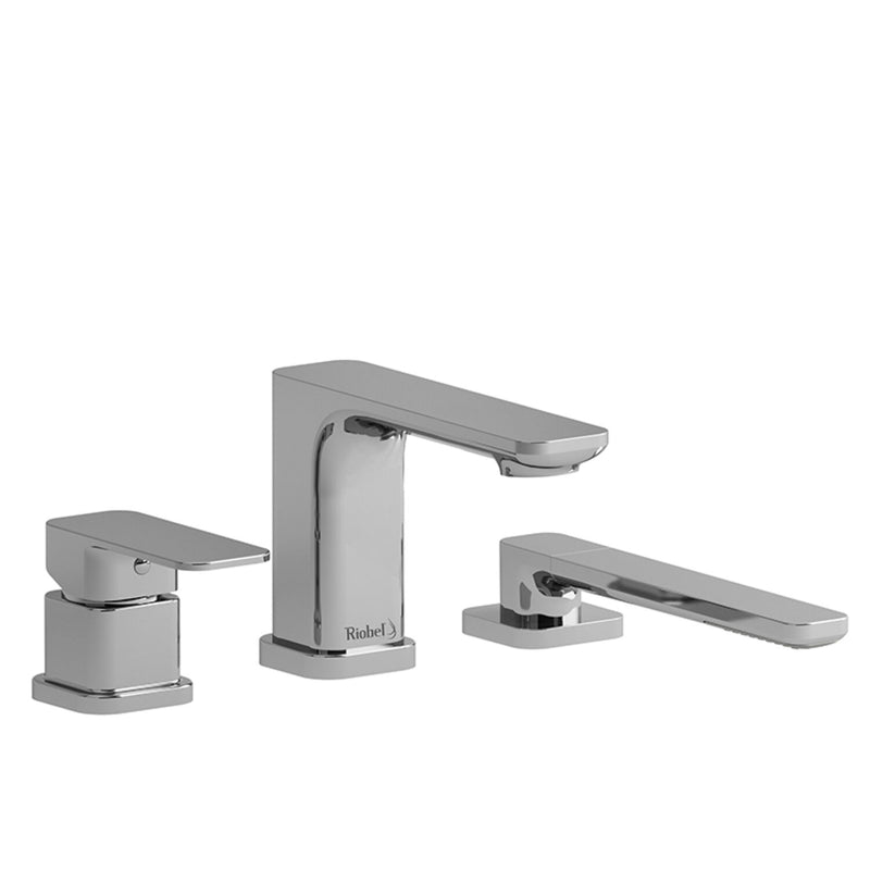 3-PIECE DECK MOUNT TUB FILLER WITH HAND SHOWER TRIM