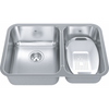 STEEL QUEEN UNDERMOUNT DOUBLE BOWL STAINLESS STEEL KITCHEN SINK