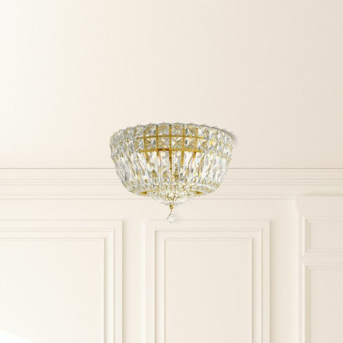 PETIT CRYSTAL DELUXE CLEAR SPECTRA CRYSTAL FLUSH MOUNT