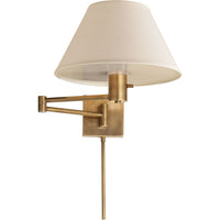 STUDIO CLASSIC 25-INCH SWING ARM WALL LAMP WITH LINEN SHADE
