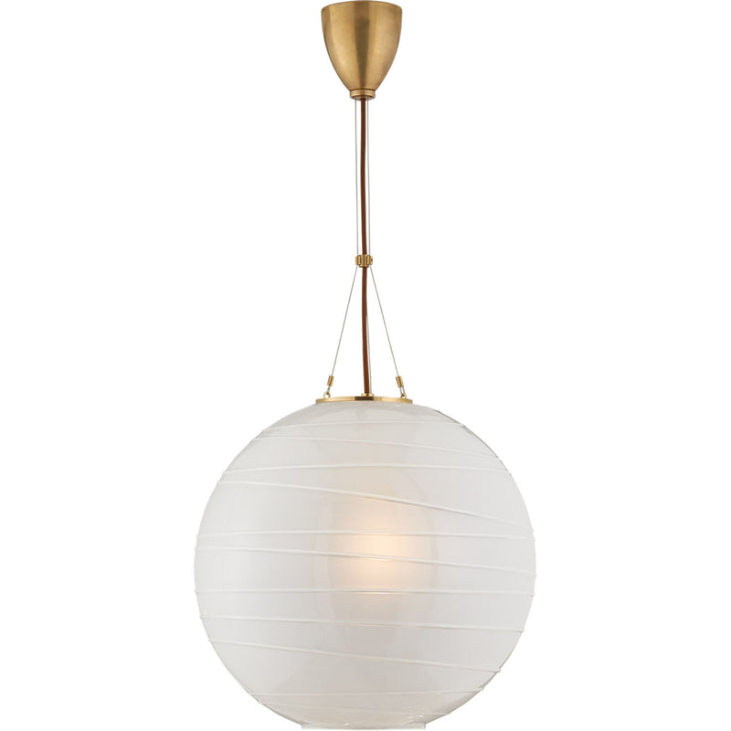 ALEXA HAMPTON HAILEY 1-LIGHT 18-INCH PENDANT LIGHT WITH FROSTED GLASS SHADE