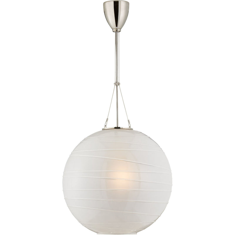 ALEXA HAMPTON HAILEY 1-LIGHT 18-INCH PENDANT LIGHT WITH FROSTED GLASS SHADE