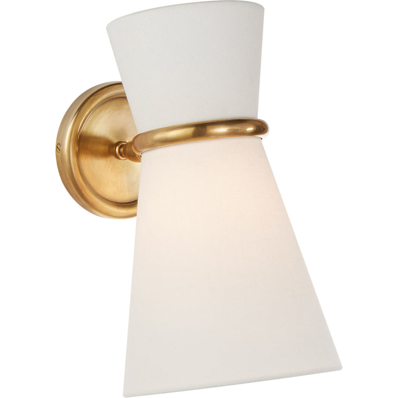 AERIN CLARKSON 1-LIGHT 7-INCH WALL SCONCE WITH LINEN SHADE