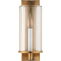 AERIN DEAUVILLE2 1-LIGHT 5-INCH WALL SCONCE LIGHT WITH CLEAR GLASS SHADE