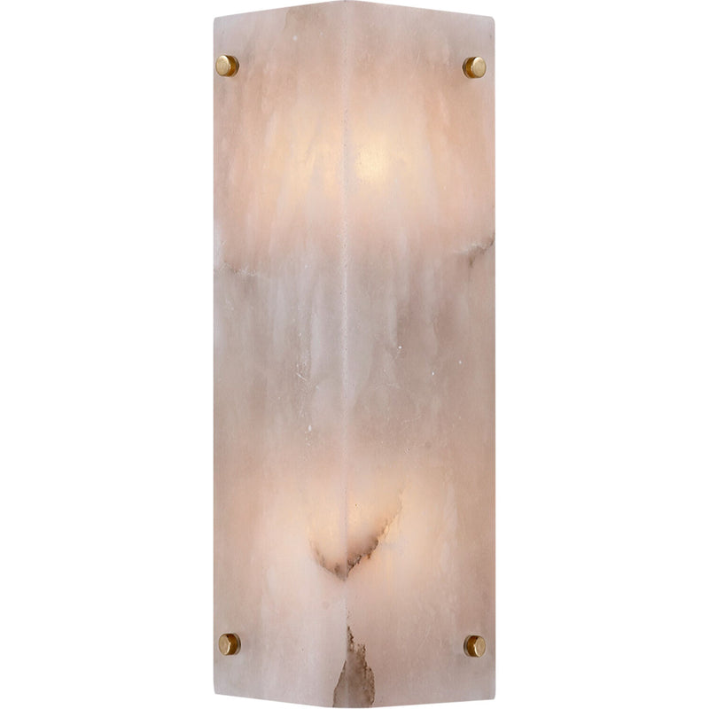 AERIN CLAYTON 2-LIGHT 5-INCH WALL SCONCE LIGHT WITH ALABASTER SHADE