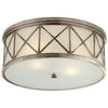 MONTPELIER LARGE 3 LIGHT FLUSH MOUNT WITH FROSTED GLASS
