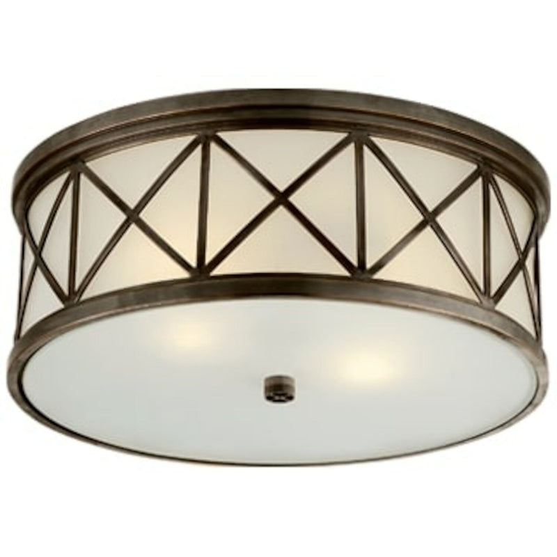 MONTPELIER LARGE 3 LIGHT FLUSH MOUNT WITH FROSTED GLASS