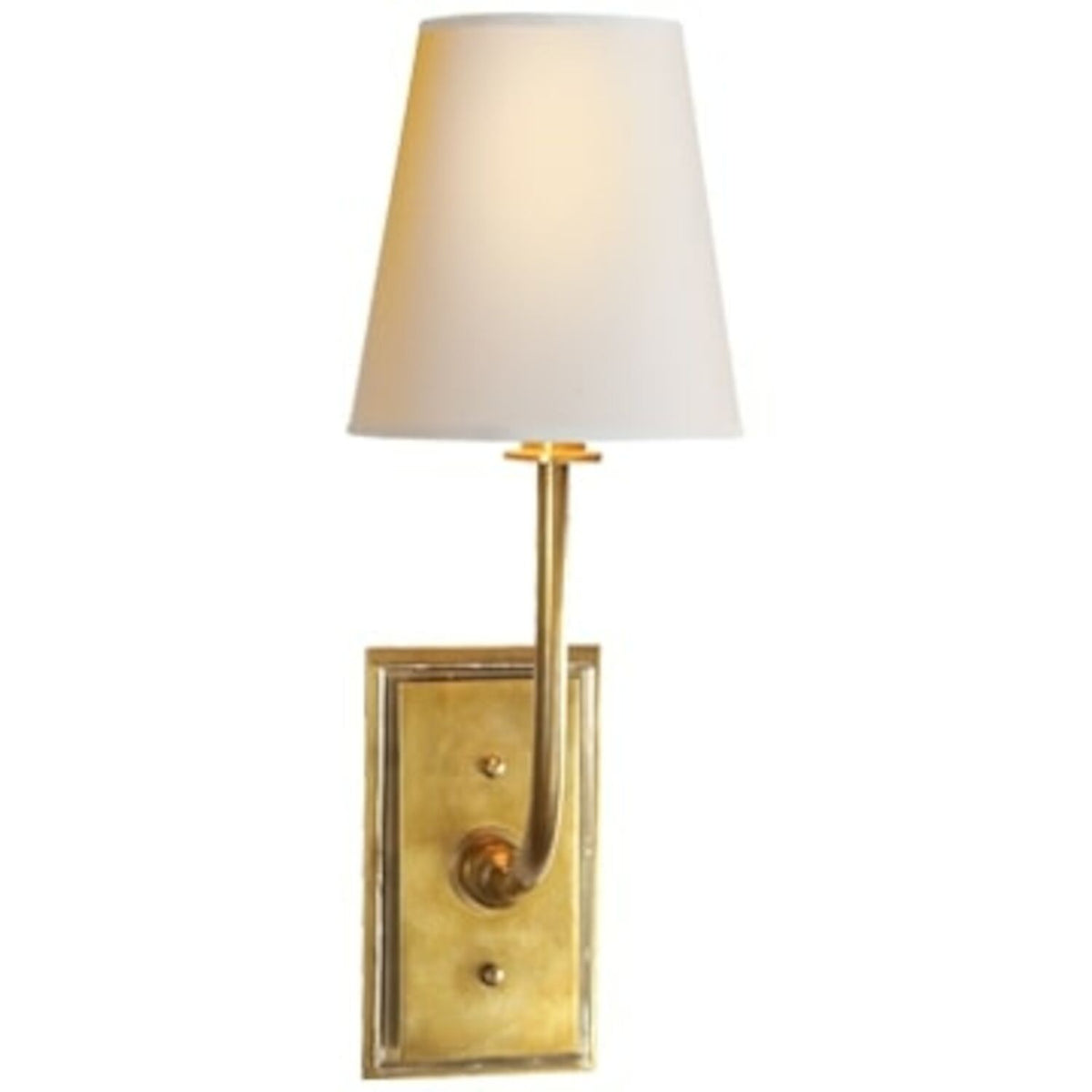 HULTON 1 LIGHT SCONCE WITH CRYSTAL BACKPLATE AND NATURAL PAPER SHADE